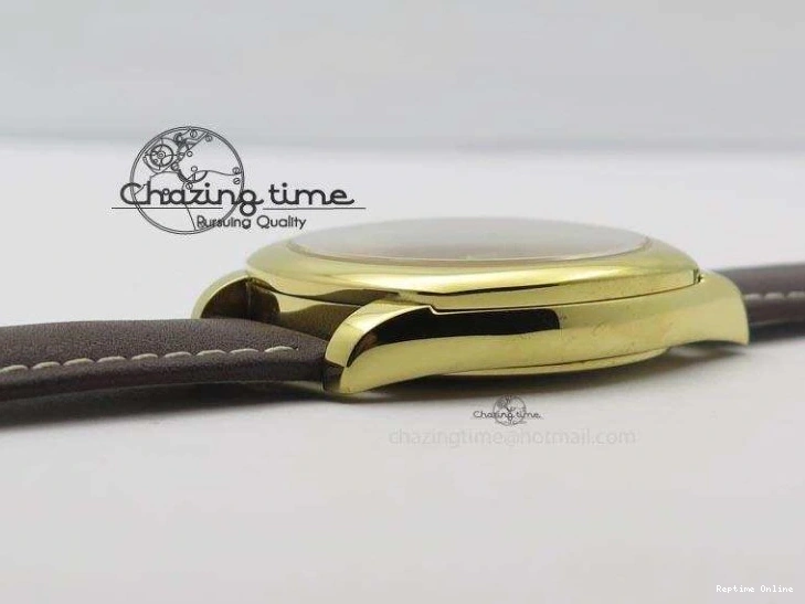 0406 Cellini Date YG White Numeral Dial On Brown Leather Strap A Affordable 3883